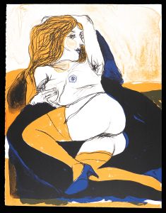池田満寿夫「版画集『ミックスド・フルーツ』より　オレンジ」