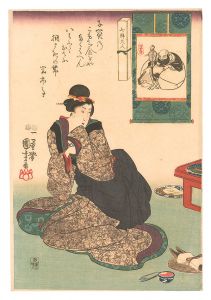Kuniyoshi / Women as the Seven Gods of Good Fortune / Hotei [七婦久人　布袋]