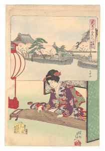 Chikanobu and Nobuyukime / Selections for the Twelve Zodiac Signs / Snake (Mi): Benzaiten Shrine in Shinobazu Pond [見立十二支　巳 不忍弁財天]