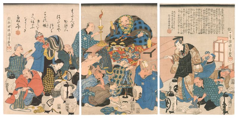 国芳「偽一休和尚説法之図」