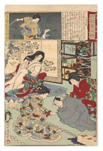 周延「東錦昼夜競　吉田御殿」
