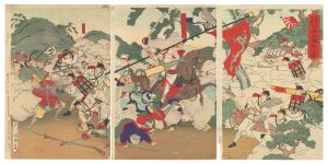 国虎二代「朝鮮国牙山開戦 日本大勝利之図」