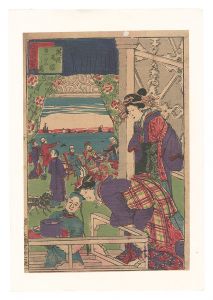 Unknown / Famous Places of Modern Life at a Glance / Flourishing Merchant House in Yokohama [開化名所一覧　横浜商館繁栄之図]
