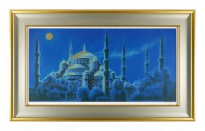 Hirayama Ikuo / Blue Mosque, Istanbul in the Bright Moonlight