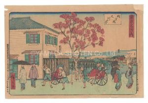 Hiroshige III / Famous Places in Tokyo / Ryogokubashi: Okawa [東京名所之内　両国橋 大川の図]
