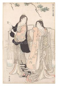 Kiyonaga / Current Manners in Eastern Brocade / The Brine Maidens [風俗東之錦　汐汲]