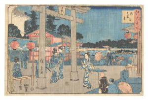 Hiroshige I / Famous Places in Edo / Tenmangu Shrine at Yushima [江戸名所　湯しま天満宮]