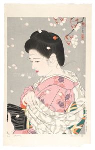 現代美人風俗五態　花吹雪