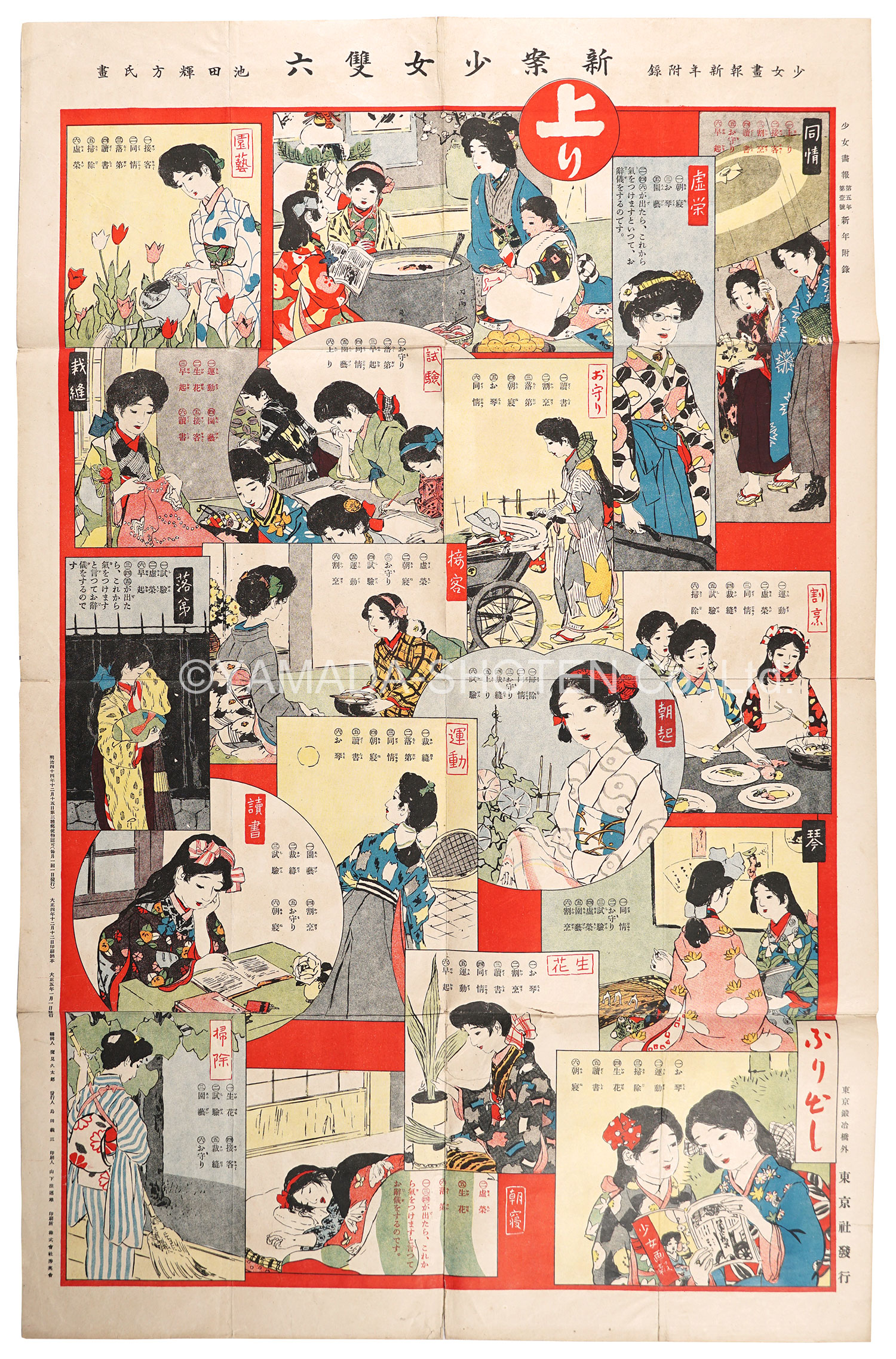 Ikeda Terukata “New Sugoroku for Girls”