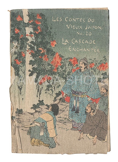 “Tales from Old Japan / No. 20: The Enchanted Waterfall” translated by J. Dautremer and J. Adam; illustrated by Suzuki Kason; published by Hasegawa Takejiro