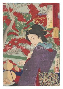 Yoshitoshi / Twelve Months with the Pride of Tokyo / The Tenth Month: Autumn Foliage at Takinogawa [東京自慢十二ヶ月　十月 滝ノ川の紅葉]