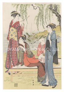 春潮「柳下夕涼美人【復刻版】」