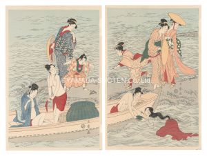 Utamaro / Abalone Divers【Reproduction】 [あわび取り【復刻版】]