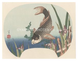 Hokusai / Carp and Iris【Reproduction】 [杜若に鯉【復刻版】]