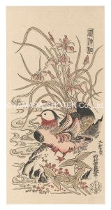 Shigenaga / Iris and the Mandarin Ducks【Reproduction】 [杜若と鴛鴦【復刻版】]