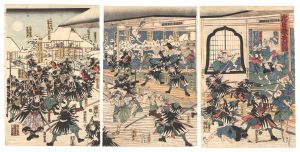 芳虎「忠臣蔵夜討図」