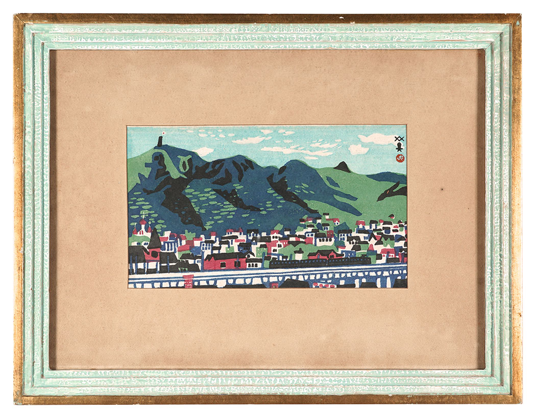 Kawanishi Hide “One Hundred Views of Kobe / Panoramic View of the Background Hills”