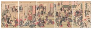 New Year's Day at the Ogiya Brothel, Yoshiwara【Reproduction】
