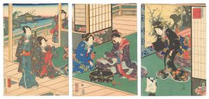 今様源氏絵巻　はつのごげんおしききぬぎぬ