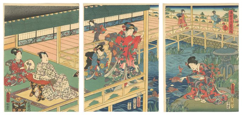 Toyokuni III “Genji in the Twelve Months / The Fifth Month”