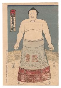 相撲絵　越中 緑嶌友之助