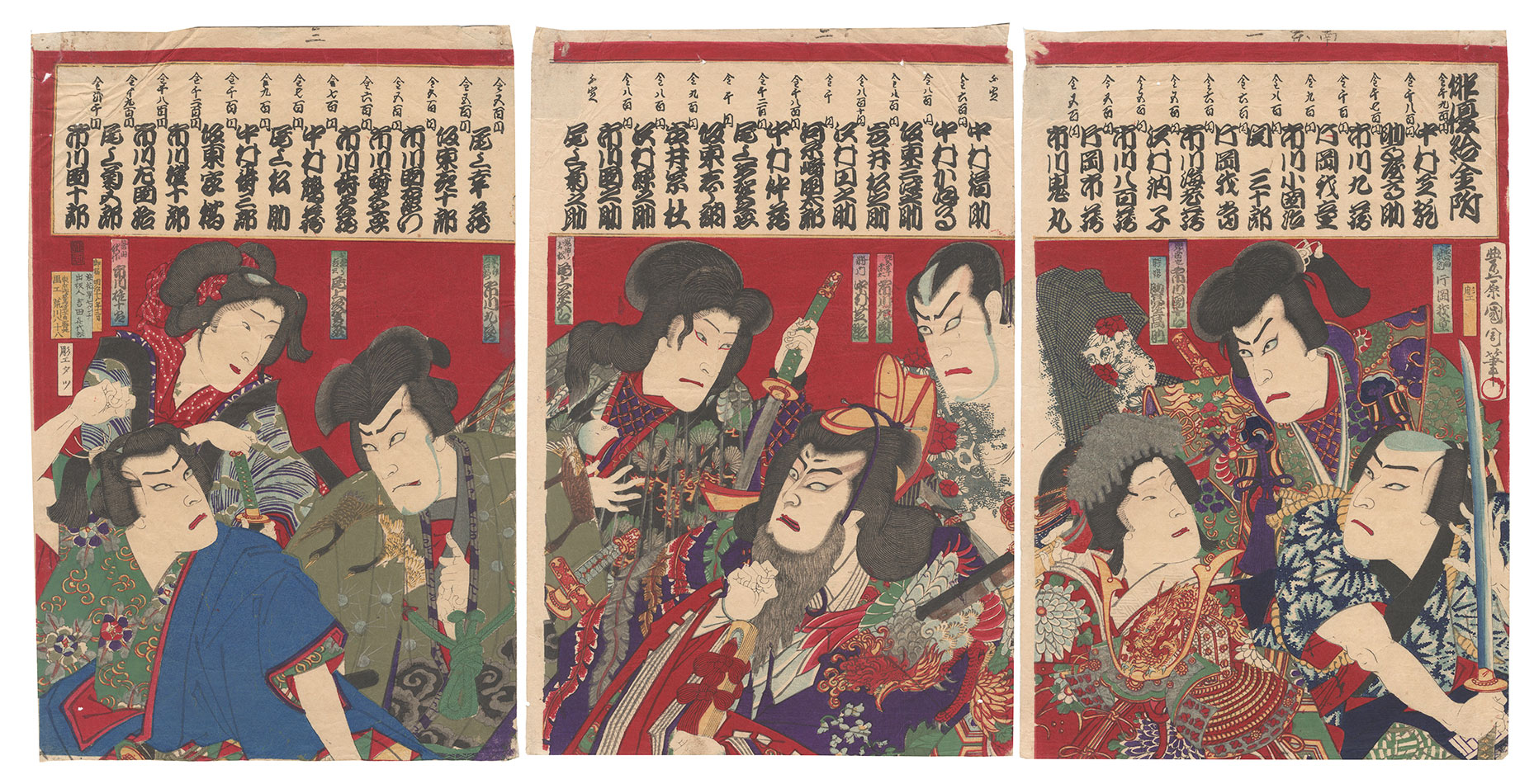 Kunichika “Salary List of the Actors”