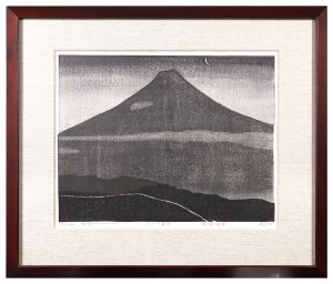 萩原英雄「三十六富士　御坂残月」