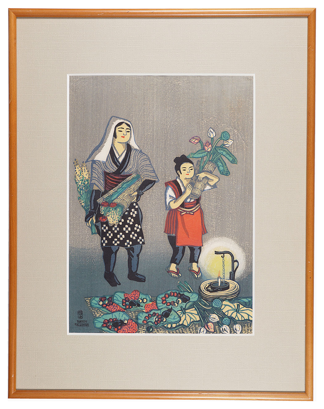 Katsuhira Tokushi “Ten Local Scenes of Akita / Flower Market”