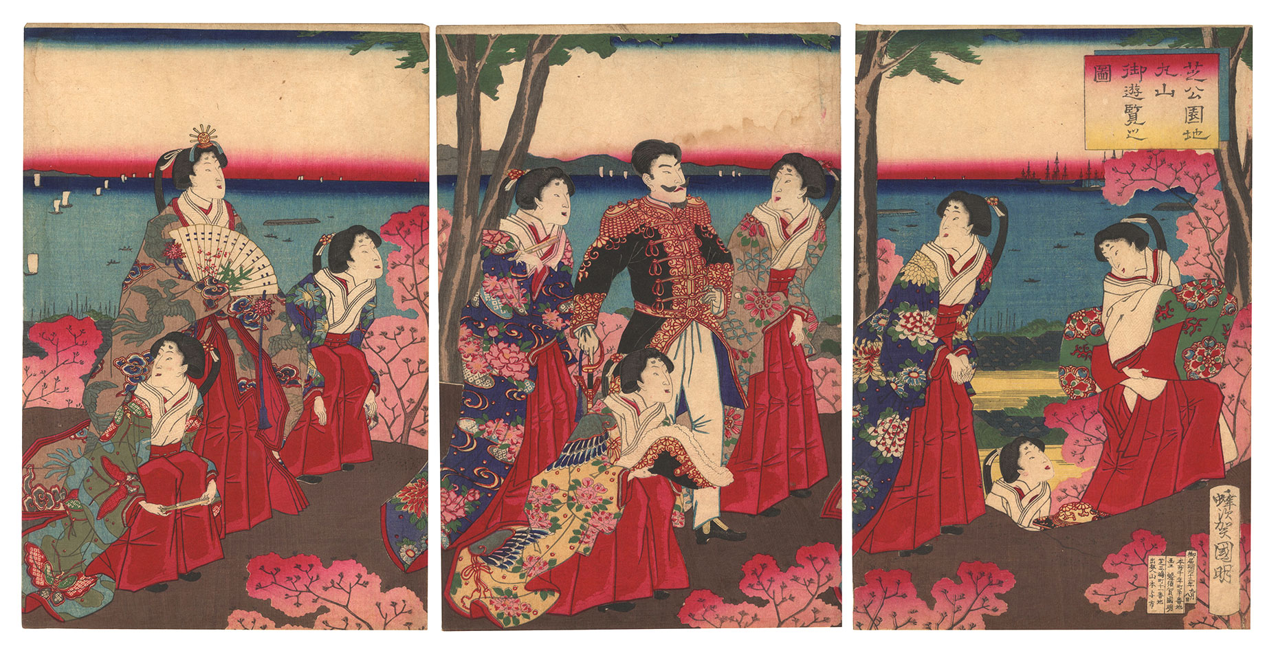 Kuniaki II “An Imperial Excursion to Maruyama in Shiba Park”