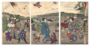 周延「江戸砂子年中行事　元旦之図」