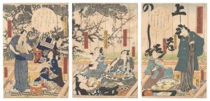 Toyokuni III / Sightseeing at a Flourishing Theater [繁栄戯場見物]