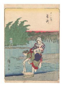 Hiroshige I / Fifty-three Stations / Okazaki [五十三次　岡崎]