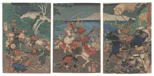 Yoshitora / The Battle of the Koromo River in the Ninth Month of 1062 [康平五年九月衣川合戦]