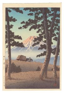 東海道風景選集　田子の浦の夕