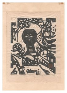 Sasajima Kihei / Young Woman with a Flower