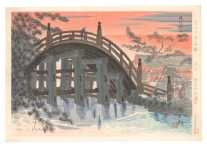 聖地史蹟名勝　十五　摂津住吉神社夕陽