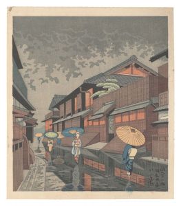 京洛名所　祇園小雨