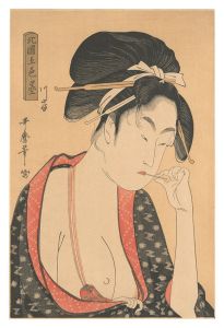 Utamaro / Five Shades of Ink in the Licensed Quarter / Moatside Prostitute【Reproduction】 [北国五色墨　川岸【復刻版】]