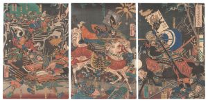 Yoshitora / The Battle of Atakagawa in Kaga Province [加賀ノ国安宅川合戦]