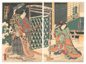 Kunichika / Kabuki Play: Tamakushige Akebono Soga [宝九字匣曙曽我]