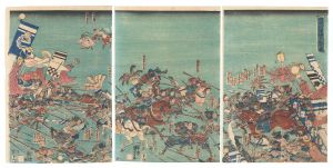 Kuniyoshi / The Battle of Kawanakajima in Shinano Province [信州川中島合戦之図]