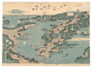 重政「西湖之八景武之金沢模写図」