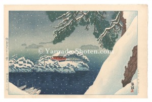 奥山儀八郎「松島五大堂の雪」
