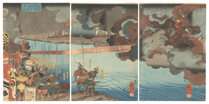 Kuniyoshi “Takeda Shingen Destroys the Army of Suwa Yorishige”