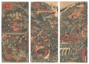 国貞初代「大江山鬼人退治ノ図」
