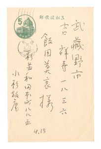 <strong>Kosugi Hoan</strong><br>Postcard
