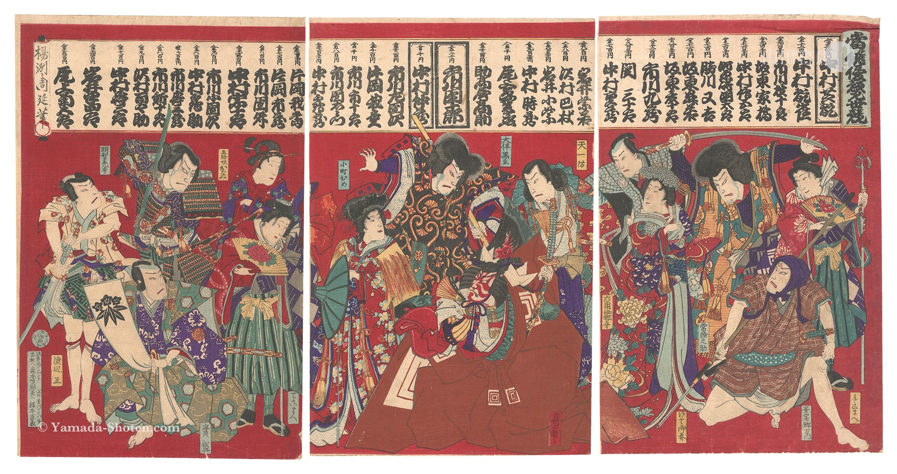 Chikanobu “Contest of Actors in Season-opening Hit Plays”