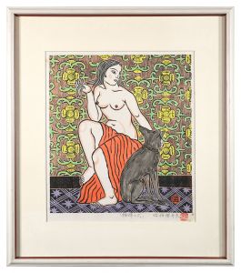 Saeki Rusuo / Nude Woman and a Dog