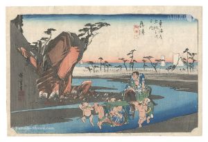 東海道五十三次(保永堂版)　興津 興津川
