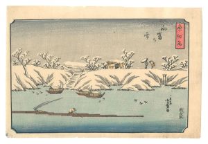 芳盛「東地名　向島の雪」